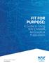 FIT FOR PURPOSE: A Guide to Using NAV CANADA Aeronautical Publications SECTION B PUBLICATION SPECIFIC FIT FOR PURPOSE INFORMATION