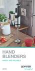 HAND BLENDERS HANDY AND RELIABLE