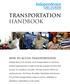 TRANSPORTATION HANDBOOK
