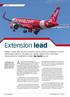Extension lead. As the first A320 twinjet is prepared for