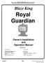 Blaze King, Royal Guardian, Model RGT-3001 OWNER'S INSTALLATION AND OPERATION MANUAL. Blaze King. Royal Guardian