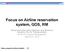 Focus on Airline reservation system, GDS, RM