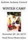 Andrew Jackson Council WINTER CAMP. November 20-24, 2015 Hood Scout Reservation