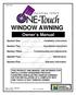 WINDOW AWNING. Owner s Manual. Printed From