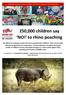 250,000 children say NO! to rhino poaching