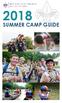 2018 SUMMER CAMP GUIDE
