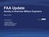 FAA Update Society of American Military Engineers