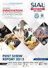 POST SHOW REPORT 2015 INNOVATION IN THE FOOD, BEVERAGE & HOSPITALITY INDUSTRY DEFINING.