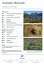 Australia s Mammals. Naturetrek Tour Itinerary. Outline itinerary. Arrive Cairns; transfer Atherton Tablelands. Day 1. Atherton Tablelands.