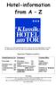 Hotel-information from A Z