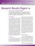 Research Results Digest 16