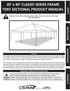 20 x 40 CLASSIC SERIES FRAME TENT SECTIONAL PRODUCT MANUAL