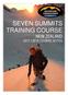 SEVEN SUMMITS TRAINING COURSE NEW ZEALAND 2017 / 2018 COURSE NOTES
