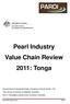 Pearl Industry Value Chain Review 2011: Tonga