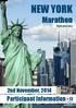 NEW YORK. Marathon. Participant Information. 2nd November, Flight and Entry
