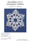 Snowflake #111 Ornament Pattern