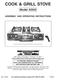 COOK & GRILL STOVE. Model ASSEMBLY AND OPERATING INSTRUCTIONS