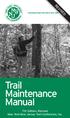 REVISED. Trail Maintenance Manual. 7th Edition, Revised New York-New Jersey Trail Conference, Inc.