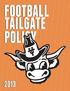 FOOTBALL TAILGATE POLICY