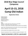April 13-15, 2018 Camp Old Indian