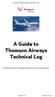A Guide to Thomson Airways Technical Log