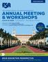 ANNUAL MEETING & WORKSHOPS June 8-10, 2018 The Breakers Palm Beach, Florida
