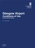 Glasgow Airport Conditions of Use Including Airport Charges