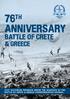 76 ANNIVERSARY BATTLE OF CRETE & GREECE 2017 VICTORIAN PROGRAM UNDER THE AUSPICES OF THE