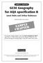 GCSE Geography for AQA specification B. Sample Chapter