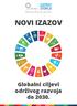 NOVI IZAZOV Globalni ciljevi održivog razvoja do 2030.