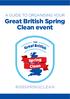 A GUIDE TO ORGANISING YOUR Great British Spring Clean event THE #GBSPRINGCLEAN