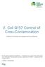 E. Coli O157 Control of Cross-Contamination