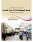 Fiscal Year 2016 Budget Book