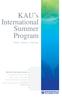 KAU s International Summer Program