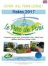 OPEN ALL YEAR LONG! Rates Campsite near to Paris, Disneyland Paris, Asterix Park, Jablines and Torcy Leisure centre.