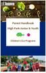 Parent Handbook High Park Junior & Youth. Children s Eco Programs