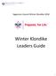 Sagamore Council Winter Klondike Winter Klondike Leaders Guide