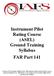 Instrument Pilot Rating Course (ASEL) Ground Training Syllabus FAR Part 141