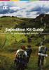 Expedition Kit Guide for participants and parents