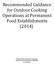 Recommended Guidance for Outdoor Cooking Operations at Permanent Food Establishments (2014)