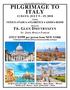 NAWAS INTERNATIONAL TRAVEL PILGRIMAGE TO ITALY 11 DAYS: JULY 9 19, Visiting VENICE PADUA FLORENCE ASSISI ROME. Hosted by