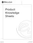 Product Knowledge Sheets