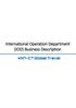 International Operation Department (IOD) Business Description