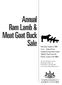 Annual Ram Lamb & Meat Goat Buck Sale