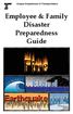 Oregon Department of Transportation. Employee & Family Disaster Preparedness Guide