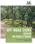 OFF-ROAD SIGNS CATALOG FOR TRAILS & TRACKS OFF-ROAD RECREATIONAL SIGN CATALOG FROM NATIONAL MOTORSPORTS SERVICES.