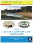 2018 CUB SCOUT SLEEP-OVER CAMP LEADER GUIDE