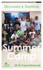 Discovery & Daytime. Summer Camp Parent Manual