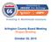 Arlington County Board Meeting Project Briefing. October 20, 2015
