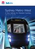 Sydney Metro West A new railway for Western Sydney. Project overview, March 2018